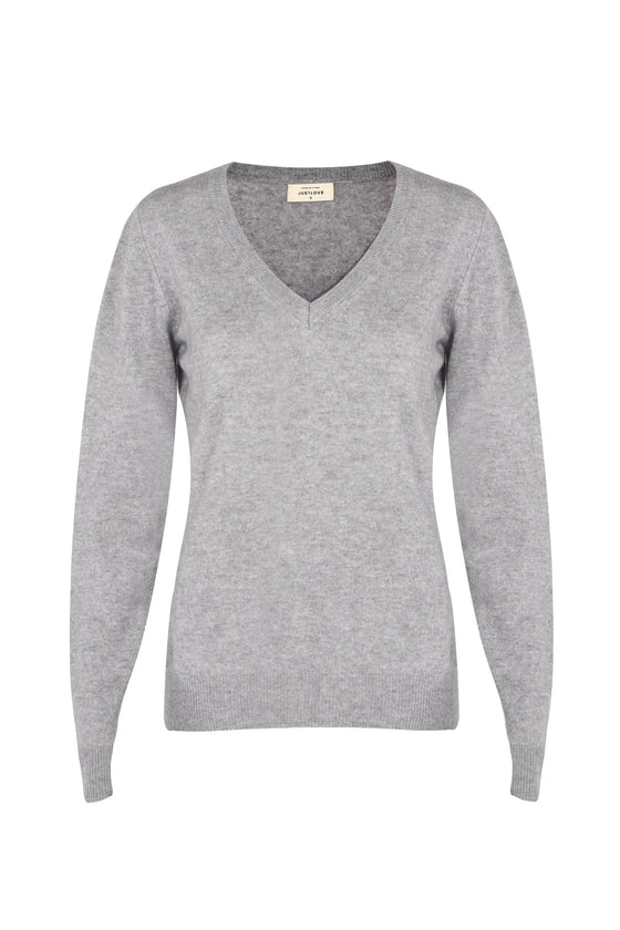 V-neck cashmere sweater