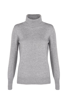  Gray cashmere turtleneck