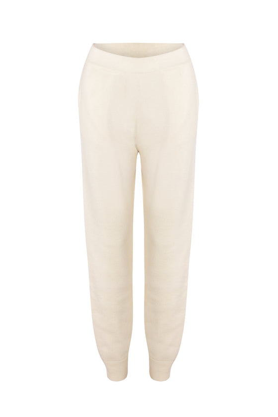 Cashmere minimalist trousers FOGO offwhite