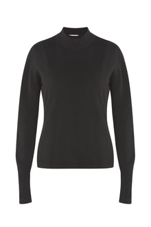  Merino/cashmere sweater POISE black