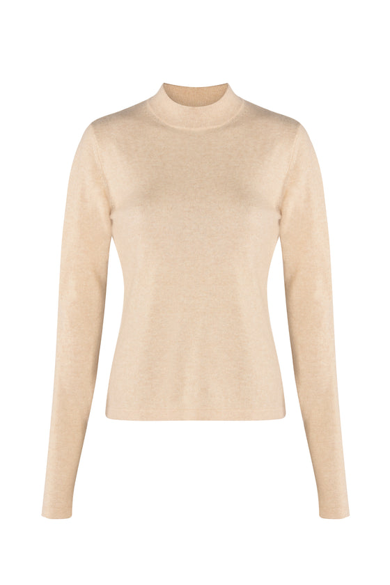 Merino/cashmere sweater POISE beige