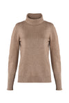 Merino-cashmere turtleneck brown