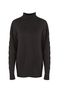 Kašmírový svetr BRAIDY černý