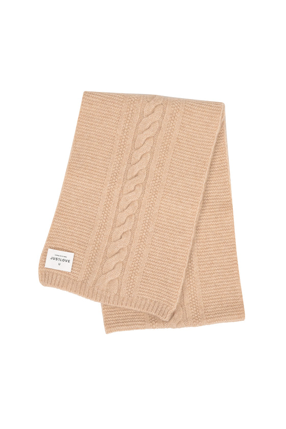 Cashmere Scarf JUSTLOVE U Beige