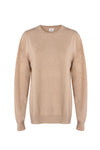 First Love - cashmere sweater with round neck natural beige