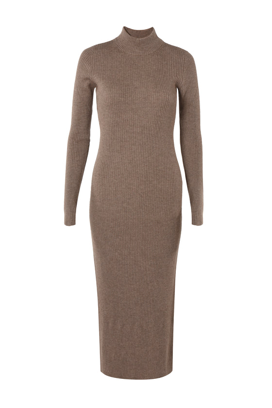 Cashmere midi dress ORGANIC brown