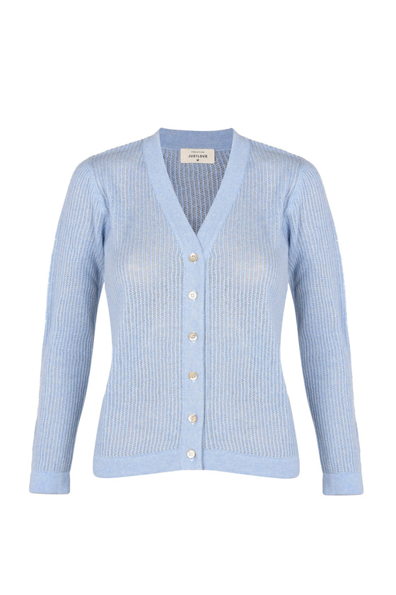 Baby blue cashmere cardigan