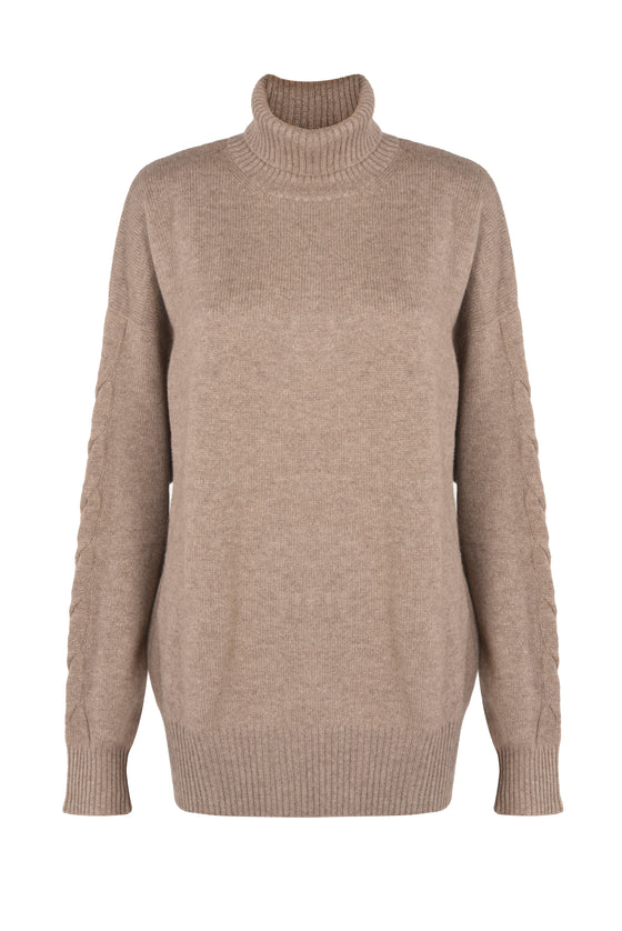 Cashmere sweater BRAIDA brown