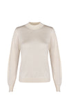 Cashmere/silk top SIMPLE offwhite