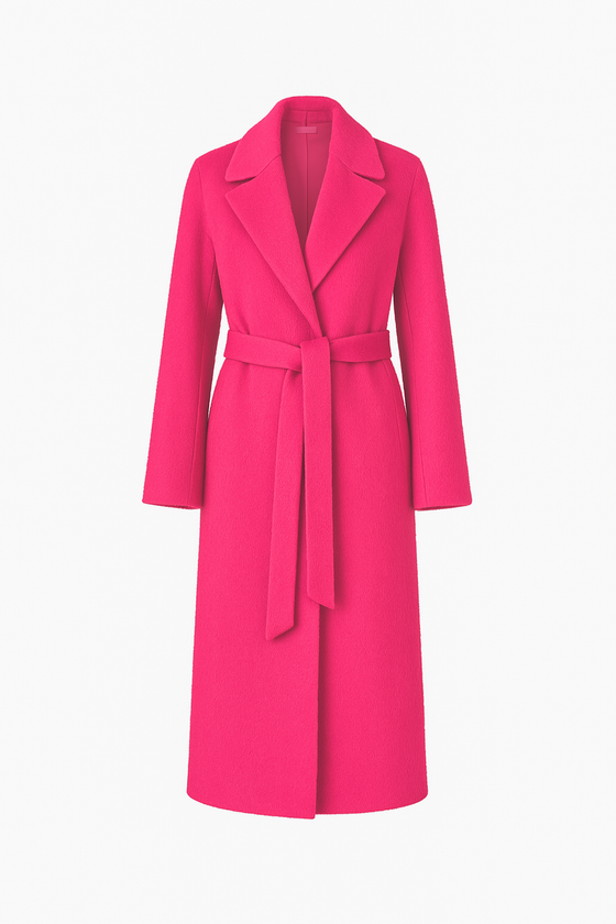 Kabát z baby alpaky a merino vlny SPLENDID pink