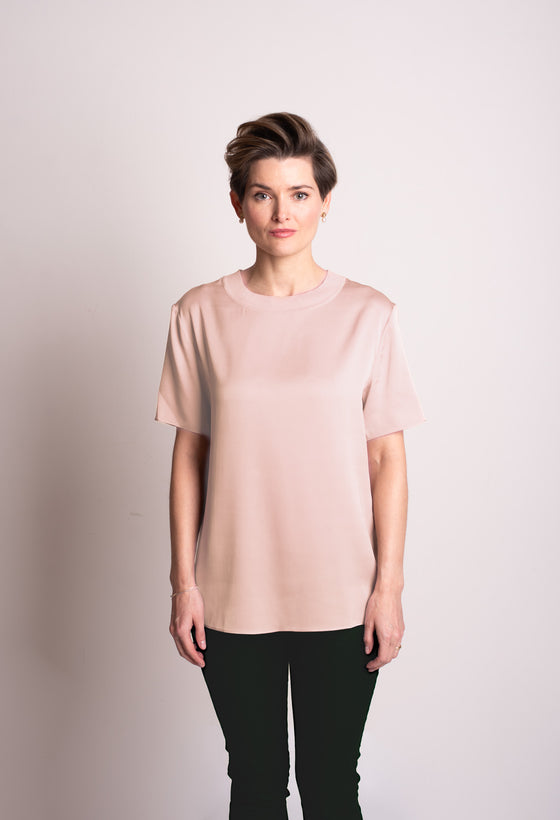 Silk T-shirt Silky beige 