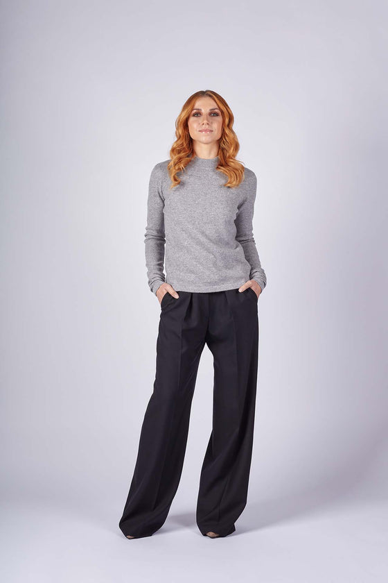 Merino/cashmere sweater Poise gray