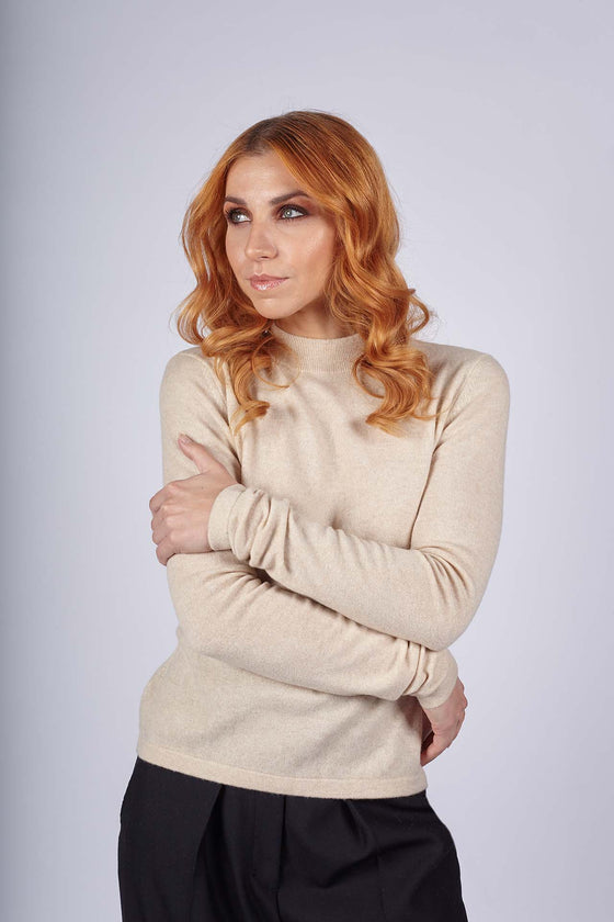 Merino/cashmere sweater POISE beige