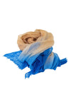 Sagarmatha ultralight baby cashmere scarf, beige-blue