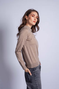 Kašmírovo/hedvábný top BUTTONS organic