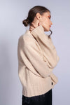 Cashmere cardigan SUPERSOFT organic beige