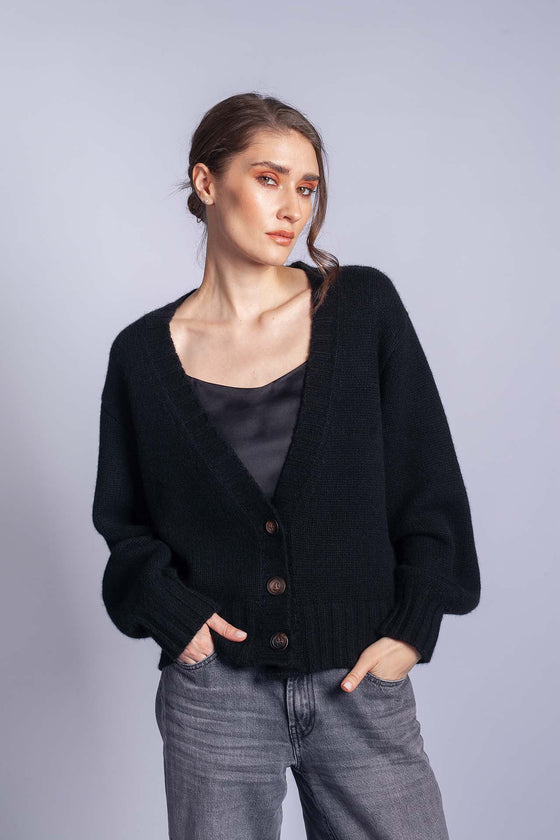 Cashmere cardigan black