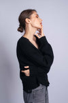 Cashmere cardigan black