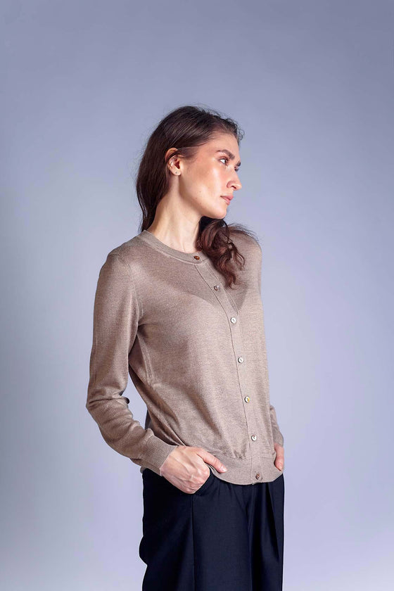 BUTTONS organic cashmere/silk Pleasure Cardigan