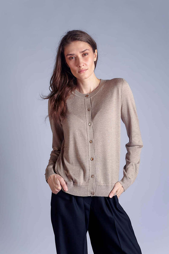 BUTTONS organic cashmere/silk Pleasure Cardigan