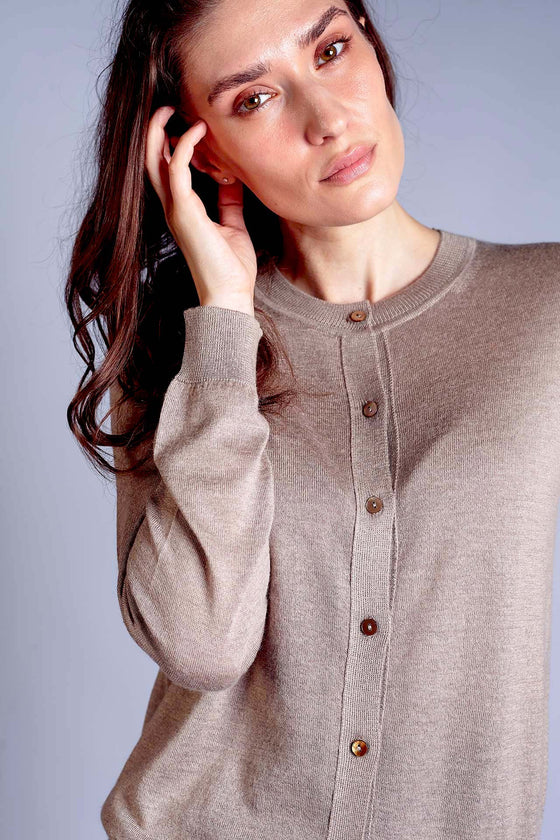 BUTTONS organic cashmere/silk Pleasure Cardigan