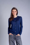 BUTTONS Blue Lagoon cashmere/silk Pleasure Cardigan