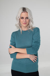 Ultralehký nepálský svetr AKASH eukalyptový