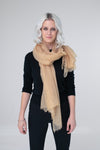 Sagarmatha ultralight baby cashmere scarf, beige