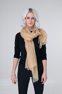  Sagarmatha ultralight baby cashmere scarf, beige
