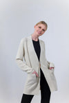 Cardigan ze 100% baby alpaky oboustranný PASO DOBLE IVORY