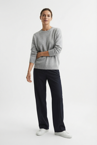 Kašmírový svetr BASIC šedý