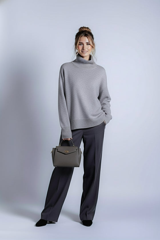 Kašmírový rolák BOYFRIEND šedý