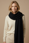 1 + 1 Kašmírová šála SUPERSIZE + KLASIKA černá