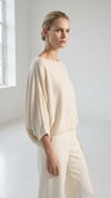Silk-merino top ROW off-white