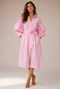 Bavlněné šaty BOA powder pink