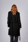 Kabát z baby alpaky a merino vlny COLETTE černý