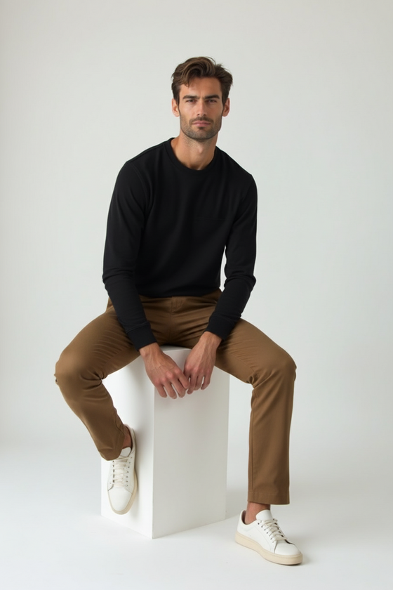 Pánský kašmírovo-hedvábný svetr FOUNDER