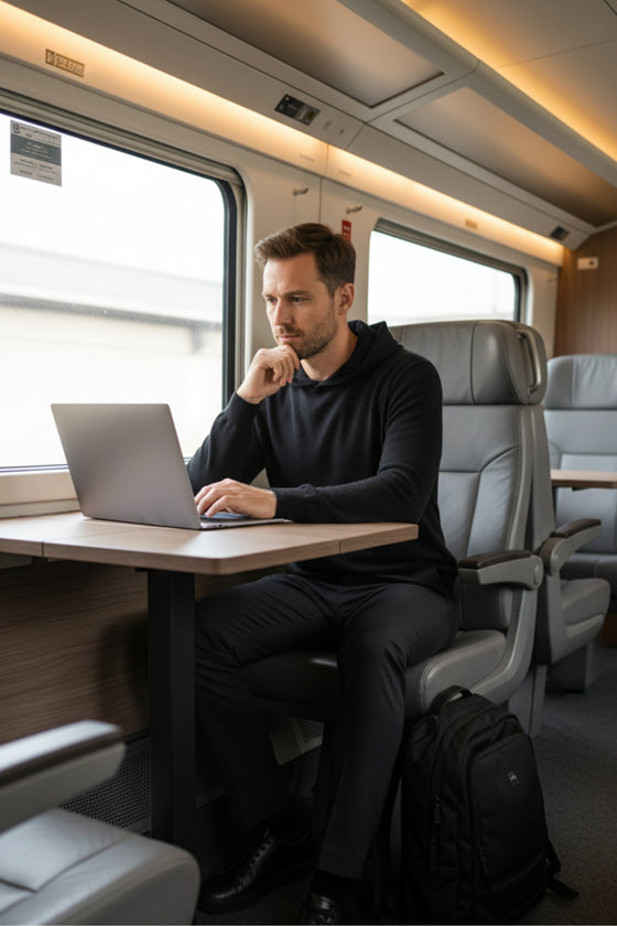 Pánská kašmírová mikina Mech (tle) černá