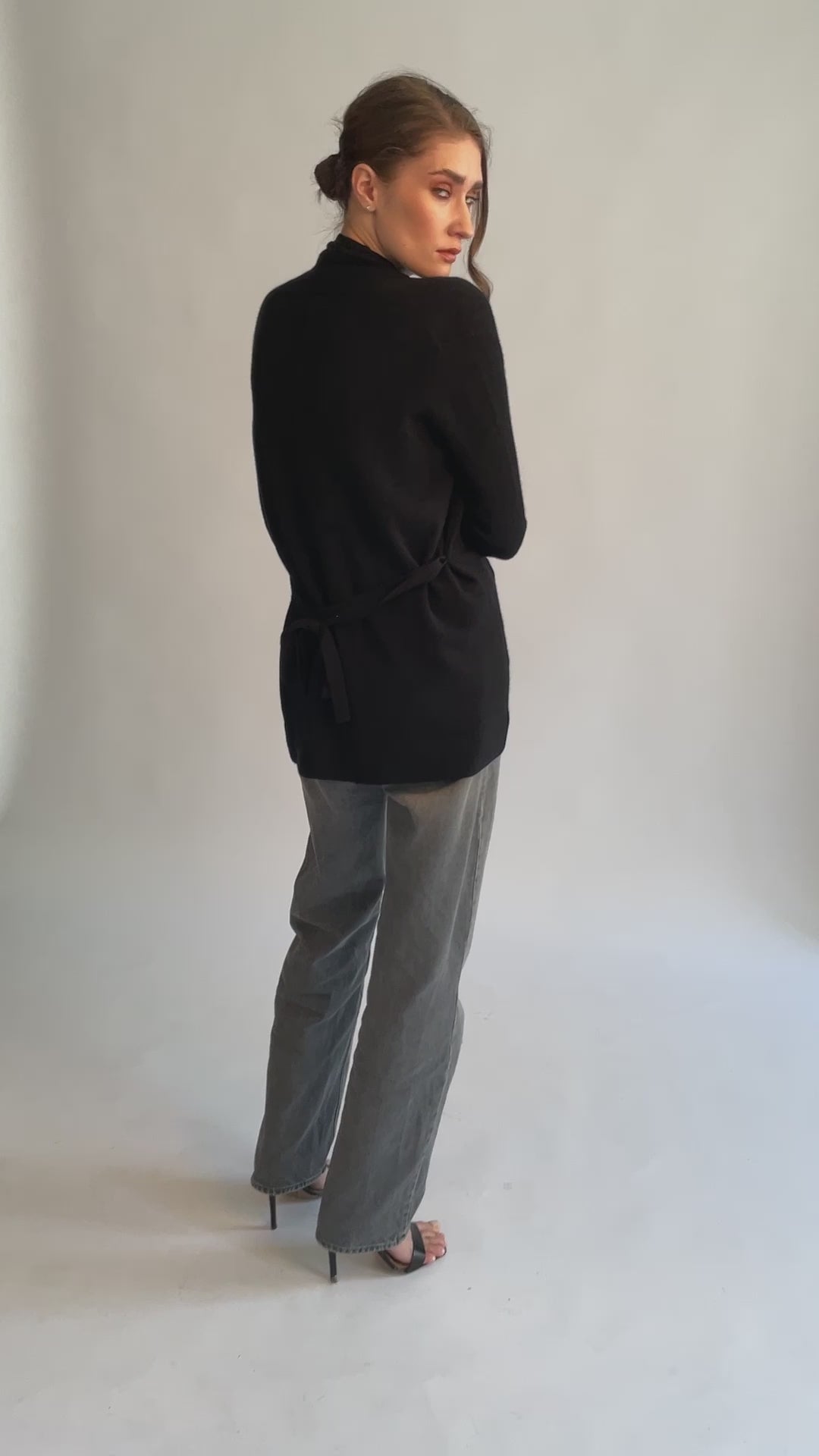 Kašmírový cardigan DIVINE černý