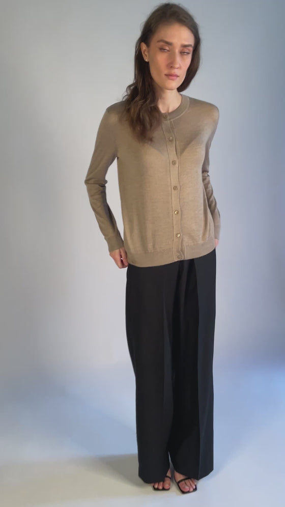 BUTTONS organic cashmere/silk top