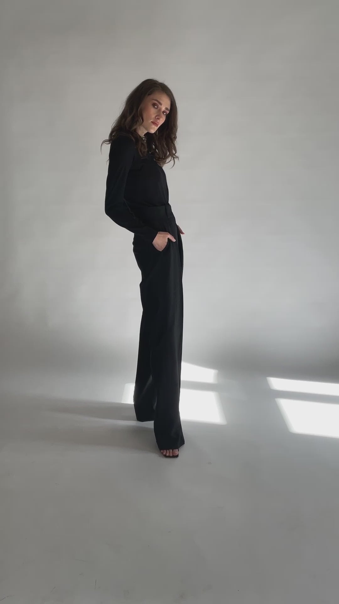 Cashmere/silk top BUTTONS black