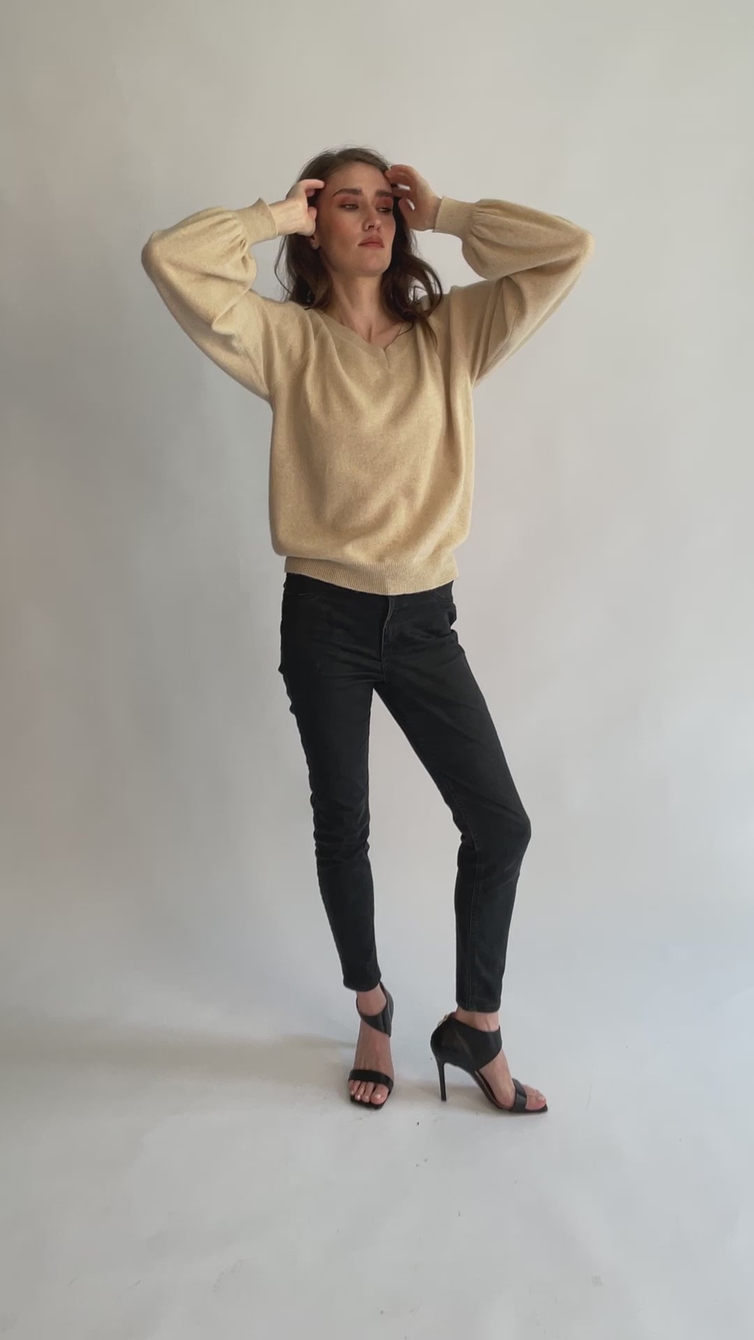 Cashmere top CELESTE beige