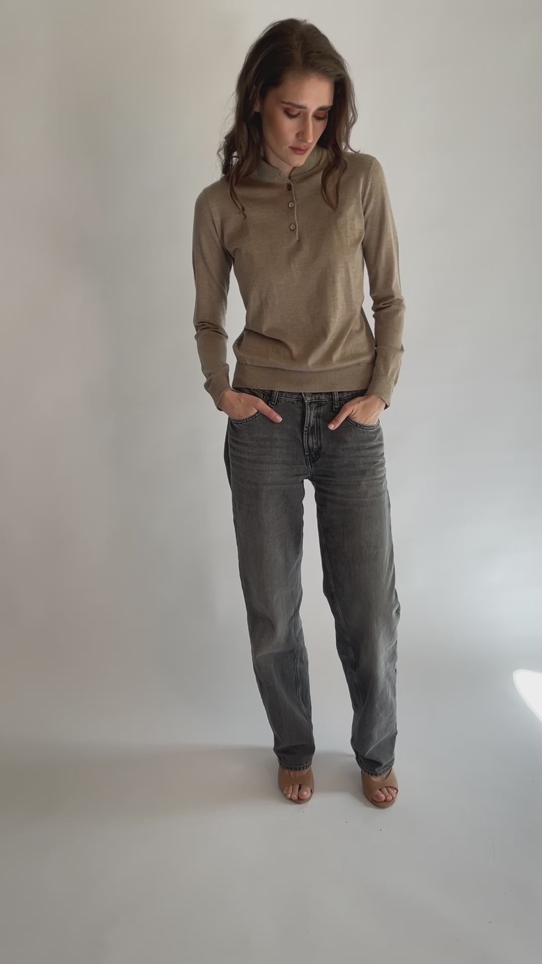 Kašmírovo/hedvábný top BUTTONS organic