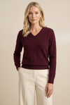 Kašmírový svetr VEE bordeaux