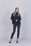 Cashmere oversize turtleneck Navy blue