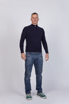 Men's cashmere sweater with a round neck