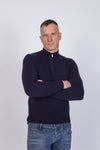 Men's cashmere sweater with a round neck