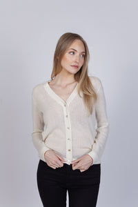 Kašmírový cardigan LIGHT Offwhite
