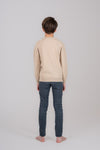 JUSTLOVE BABY: Dětský kašmírový svetr s kulatým výstřihem ORGANIC béžový - JUSTLOVE