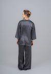 Haute Couture LTD: Hedvábné ne/pyžamové kalhoty GODDESS šedé - JUSTLOVE